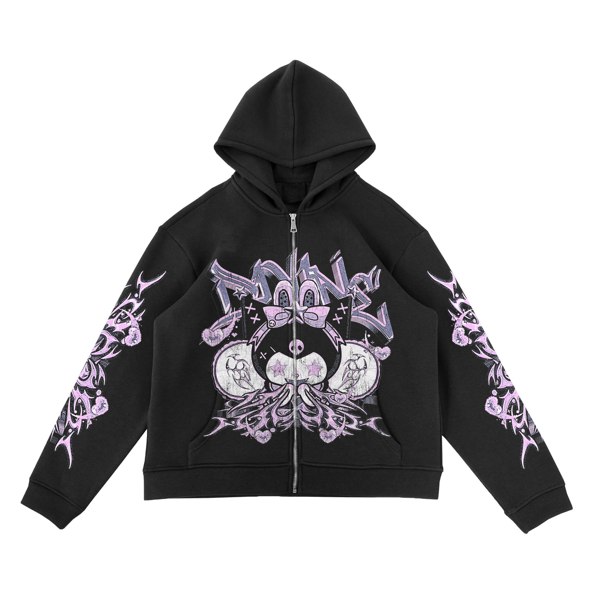 “DARK MELODY” V2 BLACK ZIP-UP JACKET