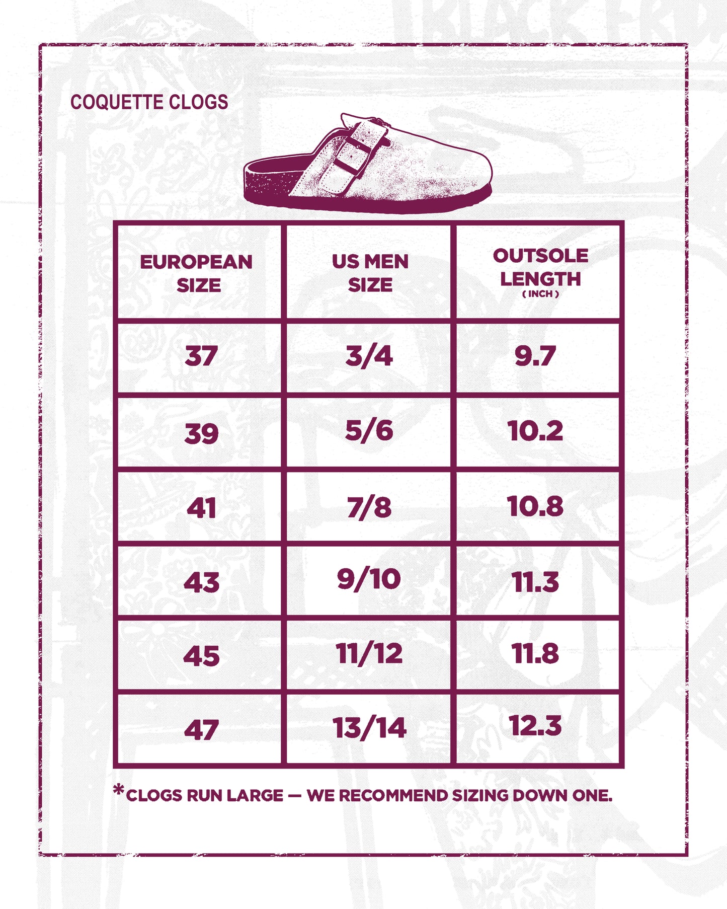 "COQUETTE" BLACK CLOGS