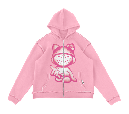 “TWIN COUTURE” PINK ZIP-UP JACKET