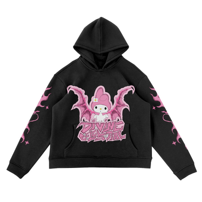 “DARK MELODY” BLACK & PINK HOODIE