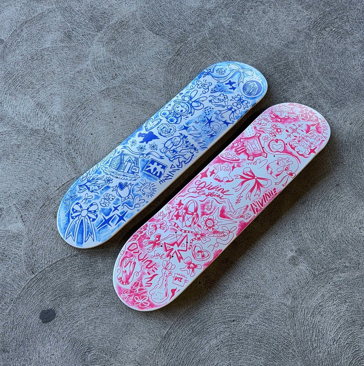 "COQUETTE" BLUE SKATEDECK
