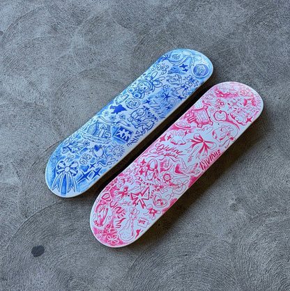 "COQUETTE" BLUE SKATEDECK