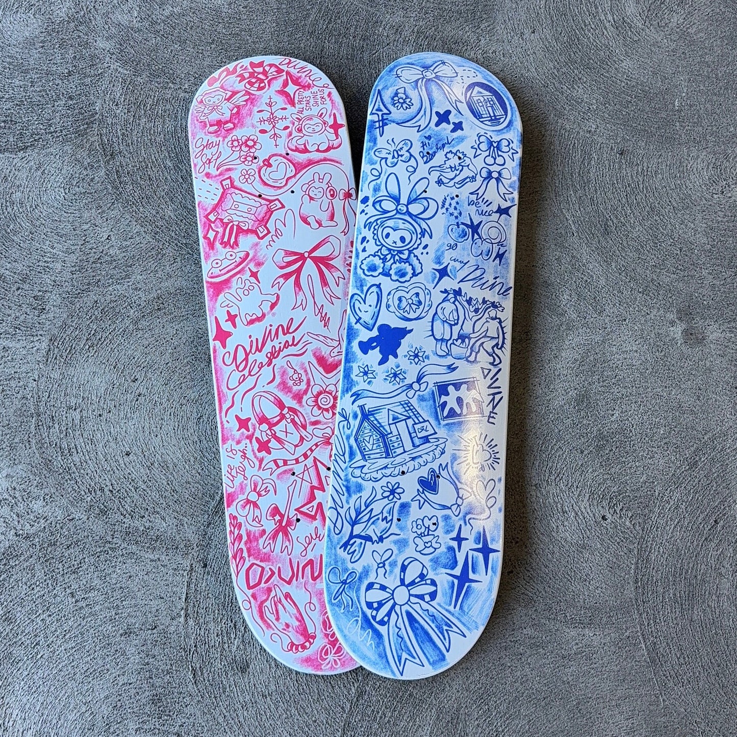 "COQUETTE" BLUE SKATEDECK