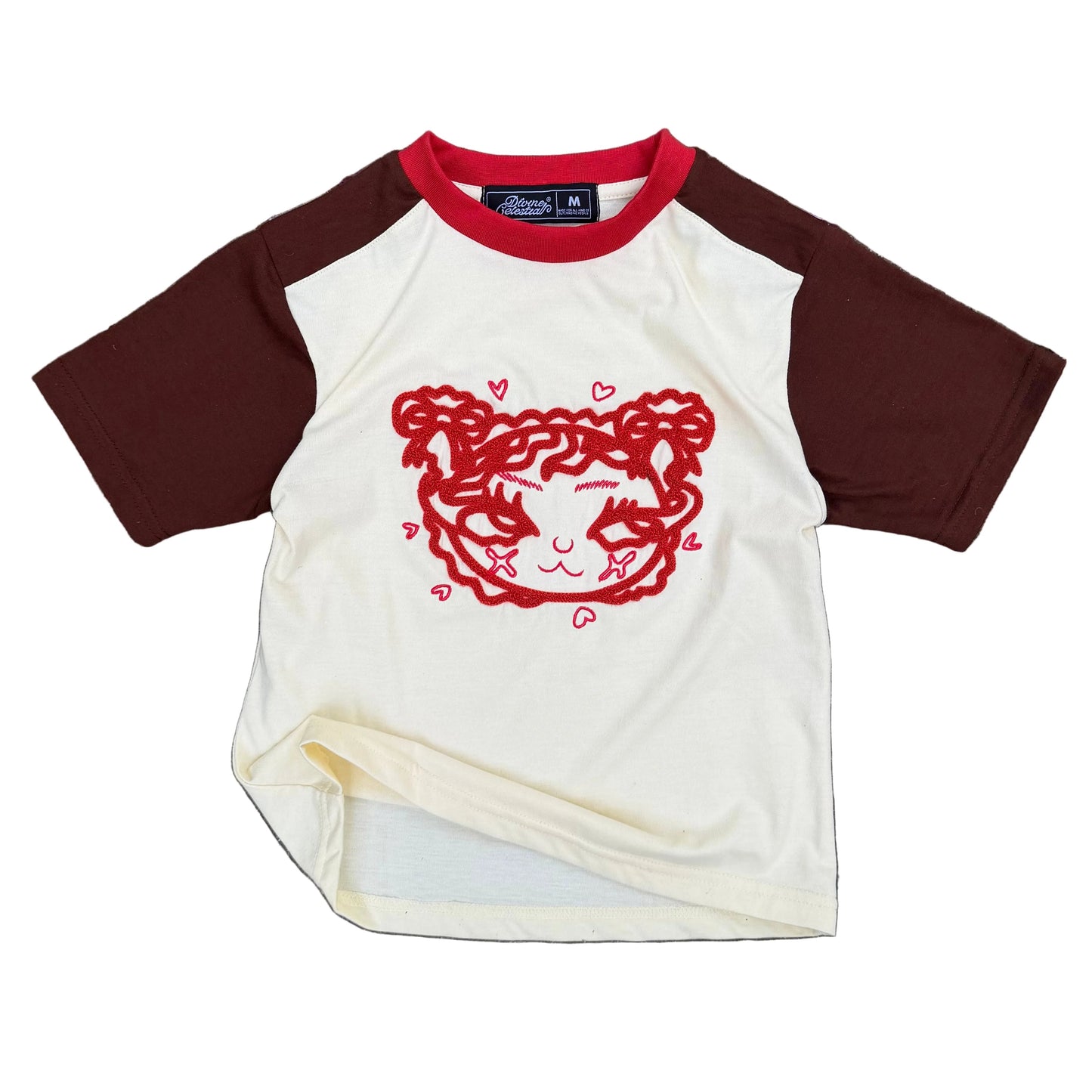 Three-Tone Chenille Embroidered Baby Tee