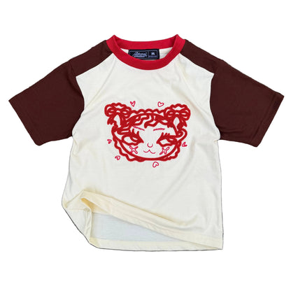 Three-Tone Chenille Embroidered Baby Tee