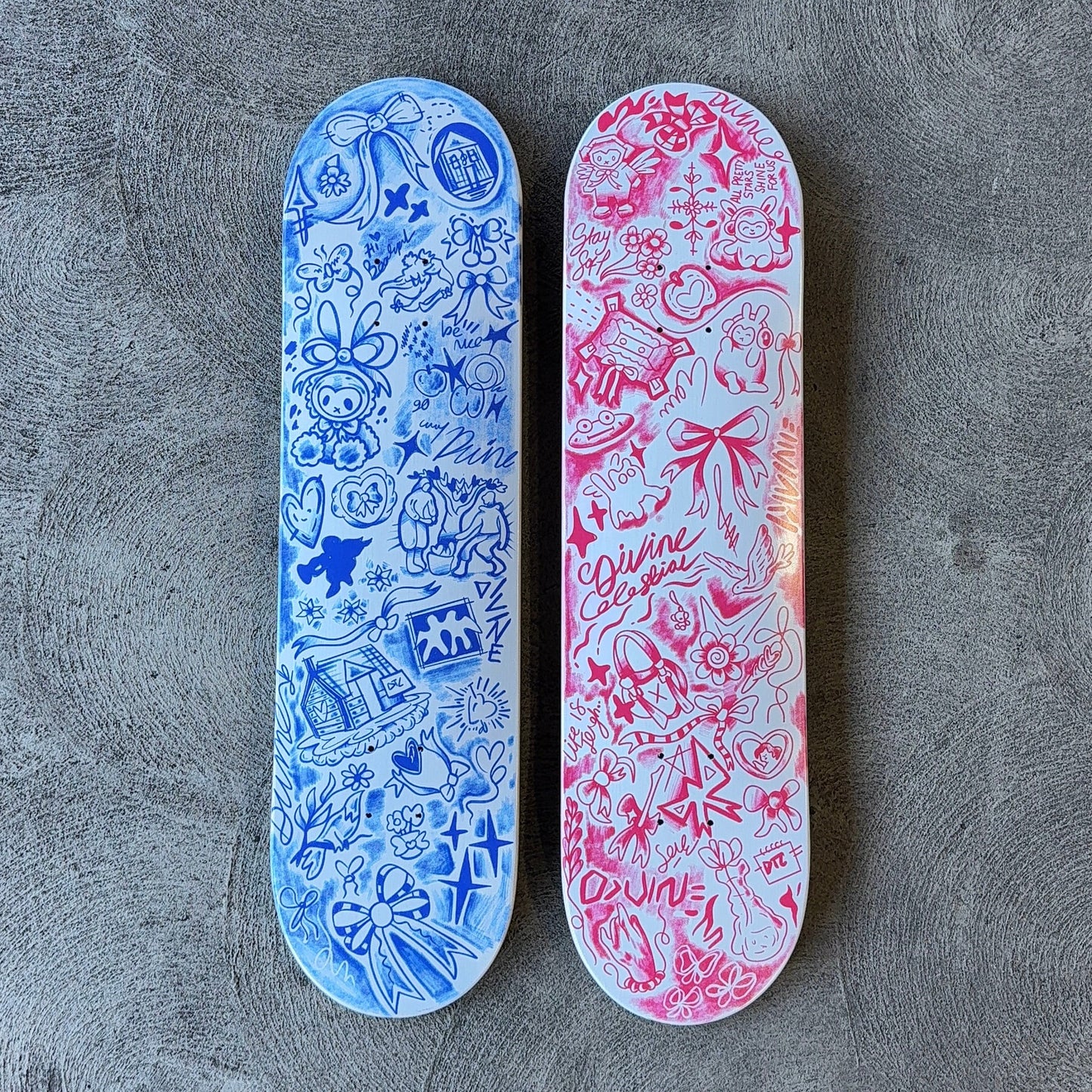 "COQUETTE" BLUE SKATEDECK