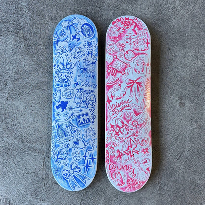 "COQUETTE" BLUE SKATEDECK