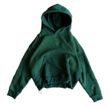 “Paneled” Green Cinch Hoodie