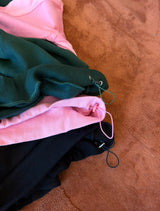 “Paneled” Green Cinch Hoodie