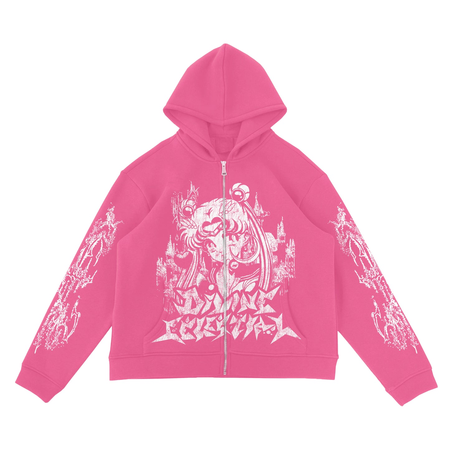 “LUNAR LUMINÈRE” PINK ZIP-UP JACKET